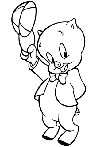 Looney Tunes Porky Coloring Page